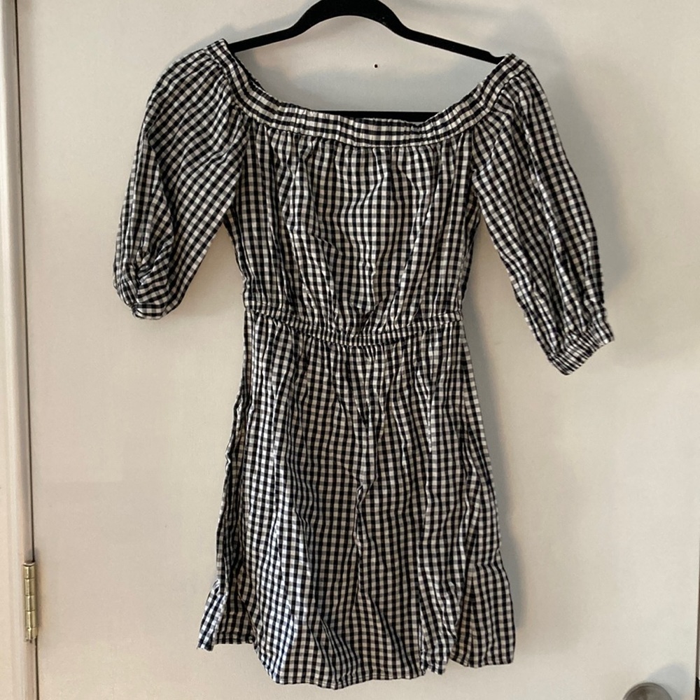 Gingham mini dress